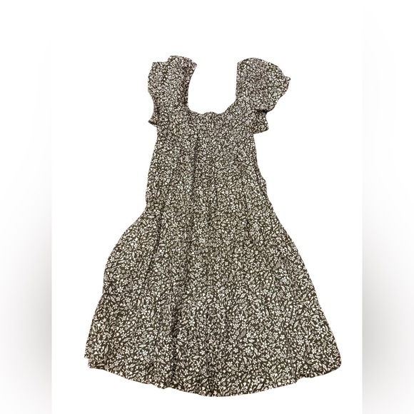 Old Navy Other - Old Navy green and White Floral Ruffle-Sleeve maternity Dress new with tags